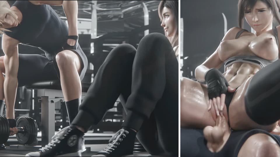 [4K] Tifa Gym Workout Turns Into Intense POV Sex with Cloud [Miwo]