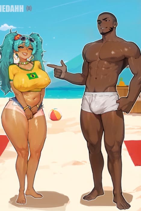 Brazilian Miku: Beachside Confessions Hot Sex 🖤🌴💦 [Sinedahh]