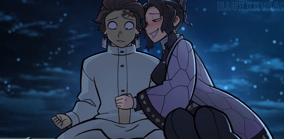 Shinobu Kocho Gives Tanjiro a Messy Blowjob During Meditation and Swallows His Load 🫦 [Illuxxxtrandy]